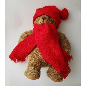 Mary Hamilton Red Scarf Hat Teddy 17" Plush Stuffed Animal